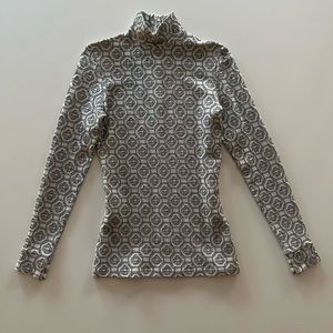 Casablanca Jacquard Logo Turtleneck